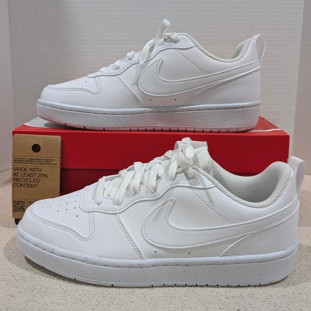 Nike Court Borough Low Recraft GS White Sneakers DV5456-106 Mens 6.5Y Womens 8 - Picture 4 of 13